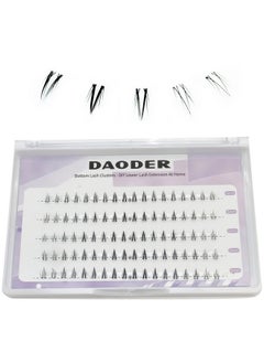 DAODER Bottom Lash Clusters Diy Eyelash Extension Daoder 90Pcs Lower Individual Lashes Clusters Wispy Natural Look Clear Band Lash Extension For Bottom Lashes 6Mm(Bottom Clusters Clear Band)  - Image 2