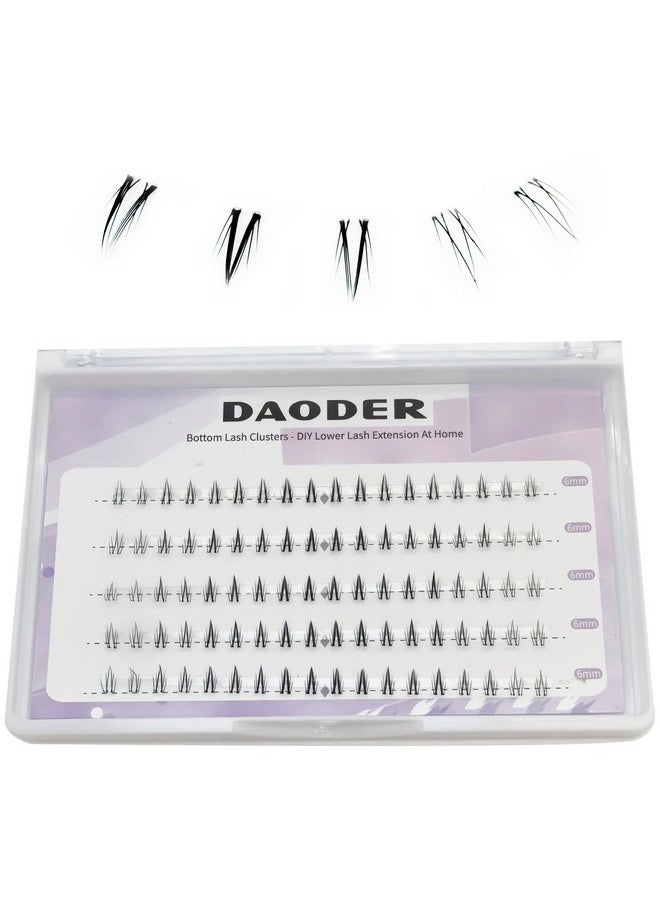 DAODER - Bottom Lash Clusters Diy Eyelash Extension Daoder 90Pcs Lower Individual Lashes Clusters Wispy Natural Look Clear Band Lash Extension For Bottom Lashes 6Mm(Bottom Clusters Clear Band) - Image 1