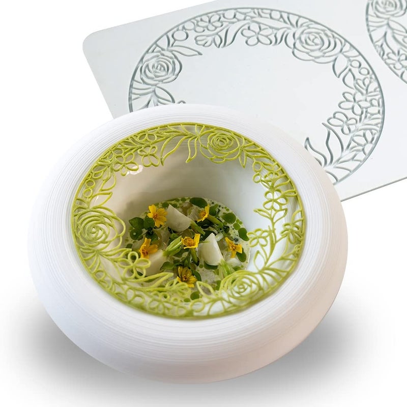 TUKE Hollow Leaf Silicone Mold Chocolate Candy 3D Hollow Leaf Candy Mold Food Cooking Meals Decorations Fondant Mold Polymer Clay Molds (Flower Ring Q_10.4x5.32x0.12inch) - Image 4