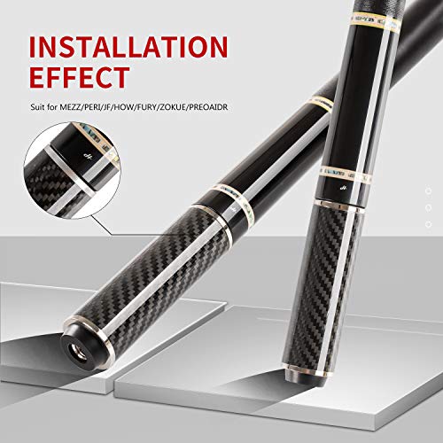 KONLLEN Pool Cue Extension 2'' 3'' 4'' 6'' 8'' 12'' Carbon Fiber Billiard Cue Extension Billiard Accessories for Pool Sticks - Image 5