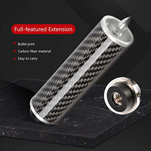 KONLLEN Pool Cue Extension 2'' 3'' 4'' 6'' 8'' 12'' Carbon Fiber Billiard Cue Extension Billiard Accessories for Pool Sticks - Image 3