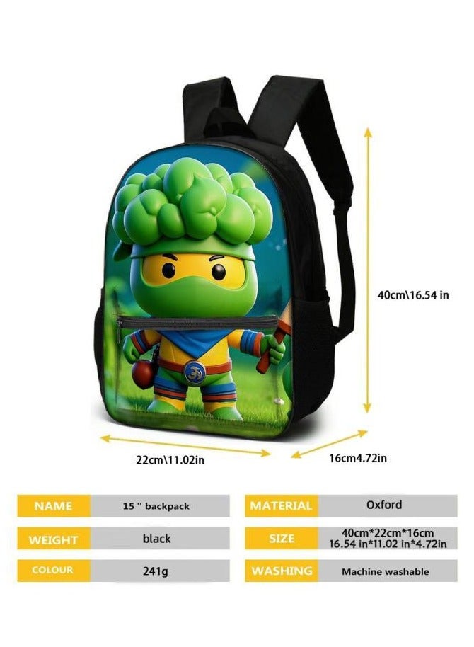 Cartoon three-piece schoolbag with zipper - 5