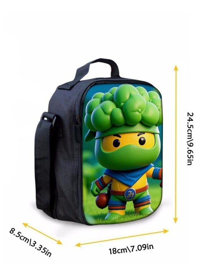 Cartoon three-piece schoolbag with zipper - 5