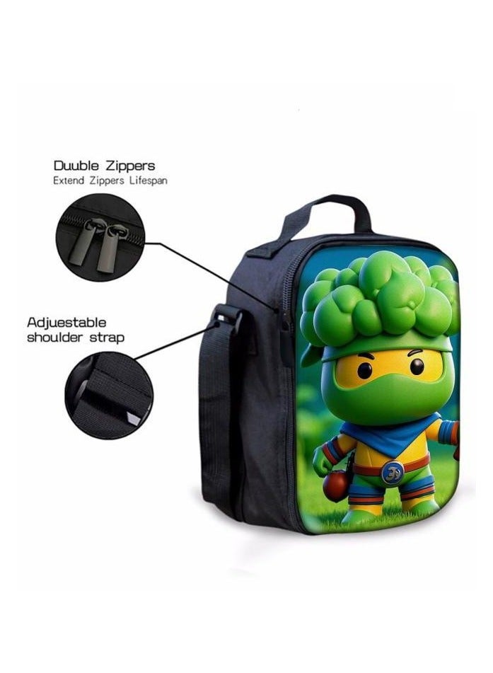 Cartoon three-piece schoolbag with zipper - 5