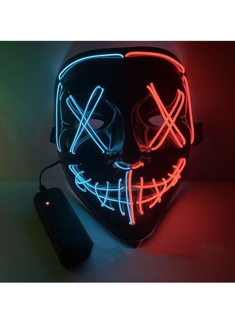 LED Mask, LED Light up Mask Scary Mask for Festival Party, 2 colors Mask with 3 Light Modes