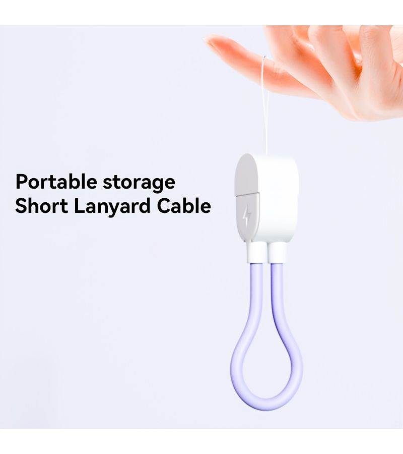 6 6.5 بوصة PD 60 واط شحن سريع كابل USB C إلى USB C أسود كابل نقل البيانات والشحن سلك تعليق محمول كابل شحن - Image 3