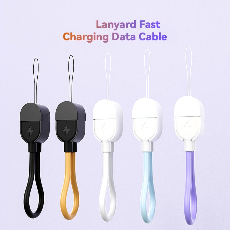 6 6.5 بوصة PD 60 واط شحن سريع كابل USB C إلى USB C أسود كابل نقل البيانات والشحن سلك تعليق محمول كابل شحن - Image 1