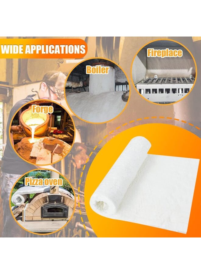 Fire Blanket, 24" X 36" Fireproof Insulation Blanket, Ceramic Fiber Insulation Blanket, Fireproof Insulation Blanket for Furnace Kiln Stove Pizza Oven Propane Forge Fireplace - Image 5