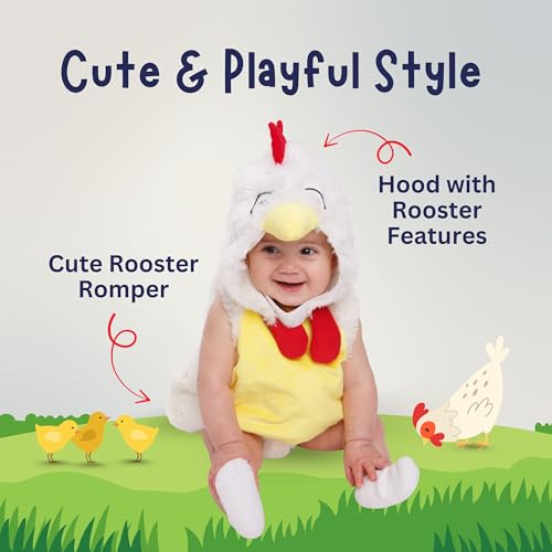 Dress Up America Baby Rooster Costume - Infant Halloween Chicken Costume For Girls And Boys - Image 2