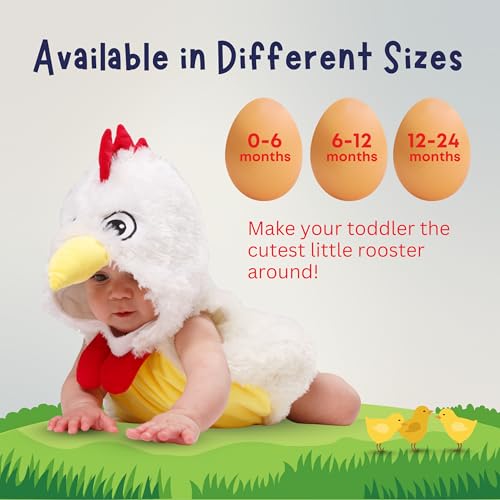 Dress Up America Baby Rooster Costume - Infant Halloween Chicken Costume For Girls And Boys - Image 5