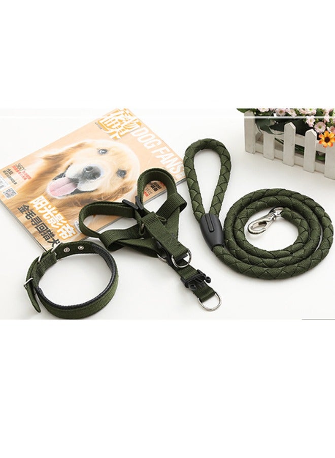 إيهوم مجموعة طوق الكلب والمقود، طوق طوق الكلب سلسلة طوق الكلب سلسلة الكلب الصدر 3 حزام للكلاب الصغيرة المتوسطة الكبيرة - Image 4