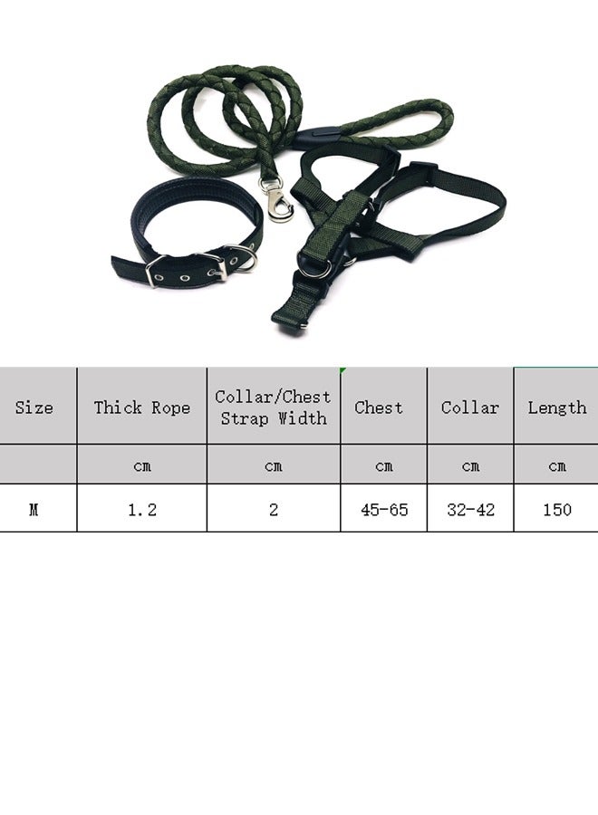 إيهوم مجموعة طوق الكلب والمقود، طوق طوق الكلب سلسلة طوق الكلب سلسلة الكلب الصدر 3 حزام للكلاب الصغيرة المتوسطة الكبيرة - Image 5