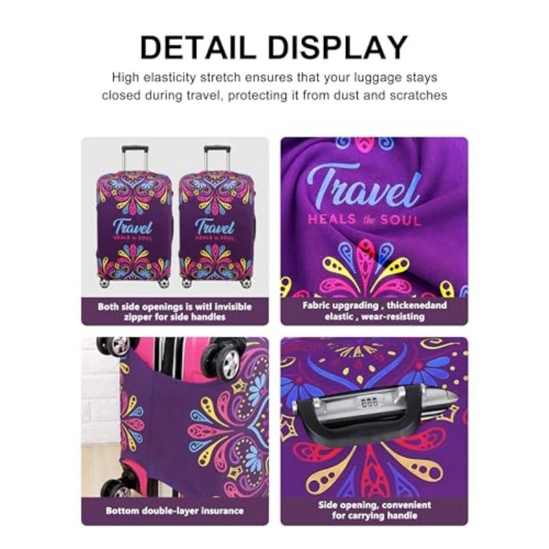Homarket Travel Luggage Cover Protector18-32 Inch Washable Stretchable Elastic Luggage Cover Elasticated Bag Suitcase Protector for Travel - Image 3