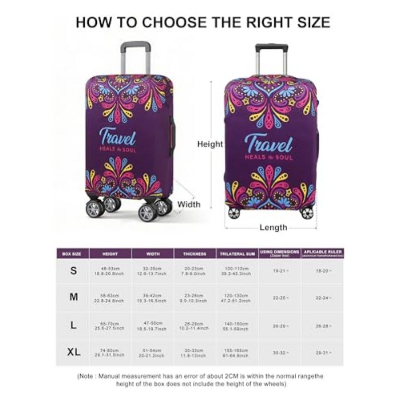 Homarket Travel Luggage Cover Protector18-32 Inch Washable Stretchable Elastic Luggage Cover Elasticated Bag Suitcase Protector for Travel - Image 2