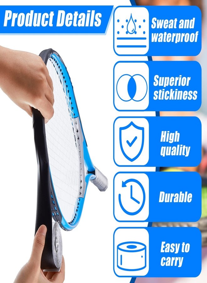 Deekin 2 Pieces Racket Protection Tape Racquet Head Guard for Tennis Practice Racquetball, 16.4' Roll(Black) - Image 3