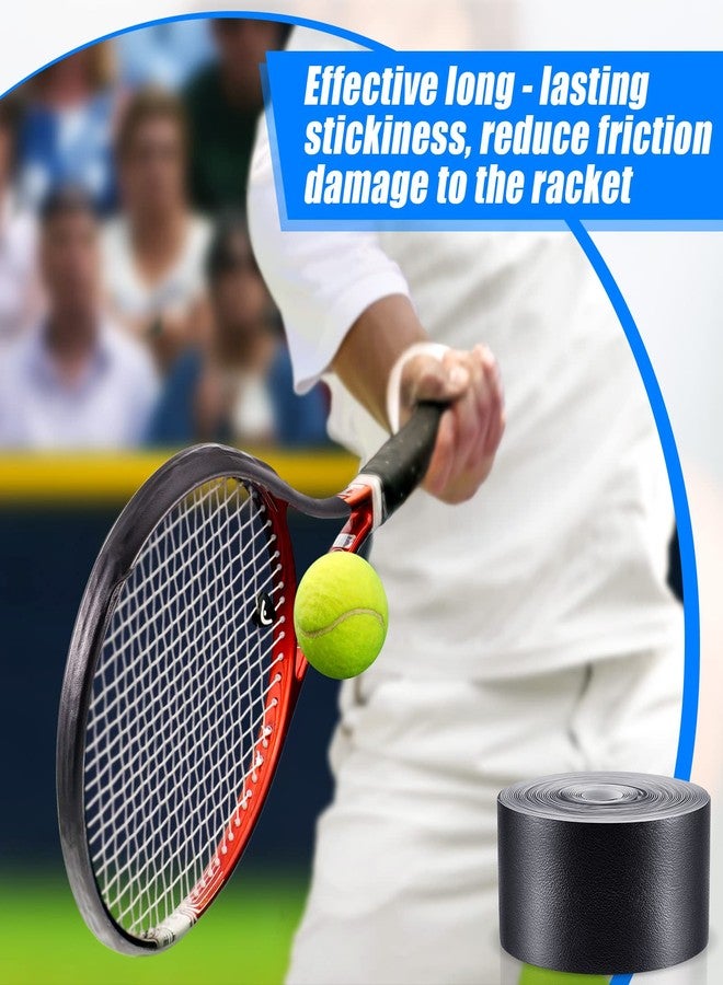 Deekin 2 Pieces Racket Protection Tape Racquet Head Guard for Tennis Practice Racquetball, 16.4' Roll(Black) - Image 5