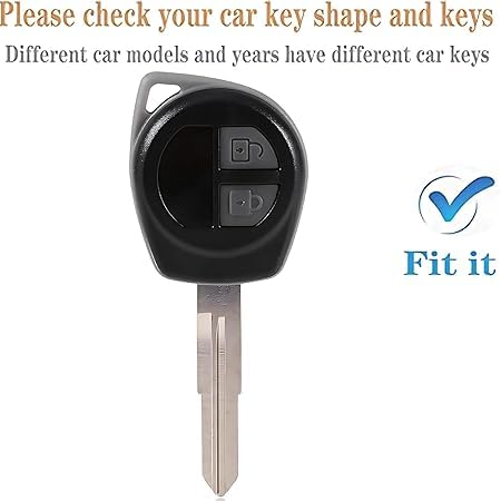 Cri8Hub Metal Silicon Key Cover Compatible with Maruti Suzuki S-Presso,Swift,SX4,DZire,Ignis,Alto,Vitara Brezza,Celerio,Ertiga,Ciaz,SCross,Baleno,Ritz 2 Button Key Visible in Low-Ligh Conditions - Image 4