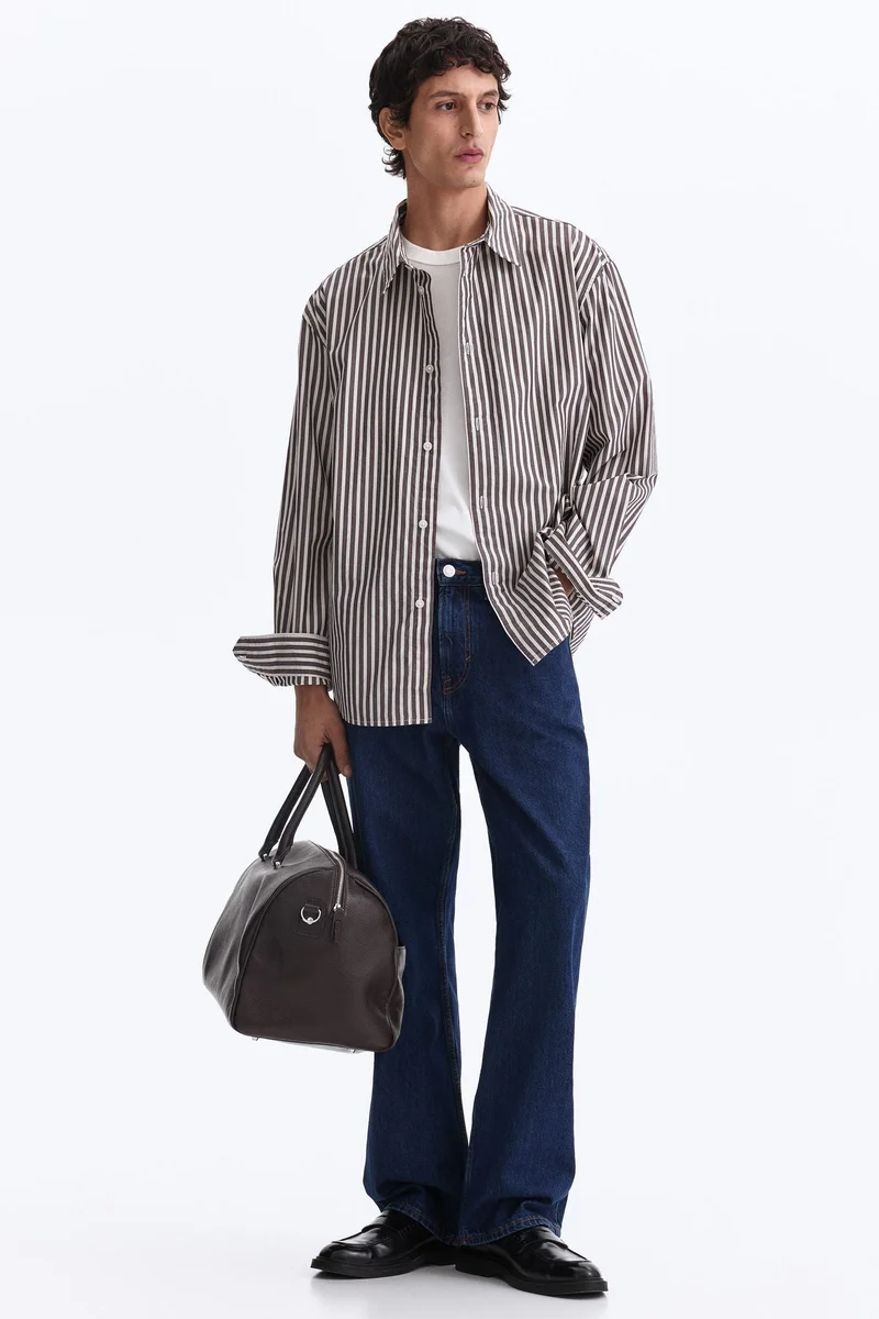 اتش اند ام قميص قطني بقصّة مريحة