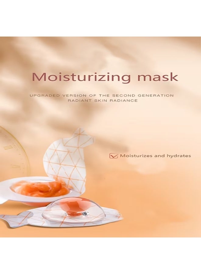 [5-Pack Mini Egg Facial Mask] Deep Hydration Light Beige Brightening Facial Sheet - Portable Travel Skincare Essentials for Radiant Glow - Image 4