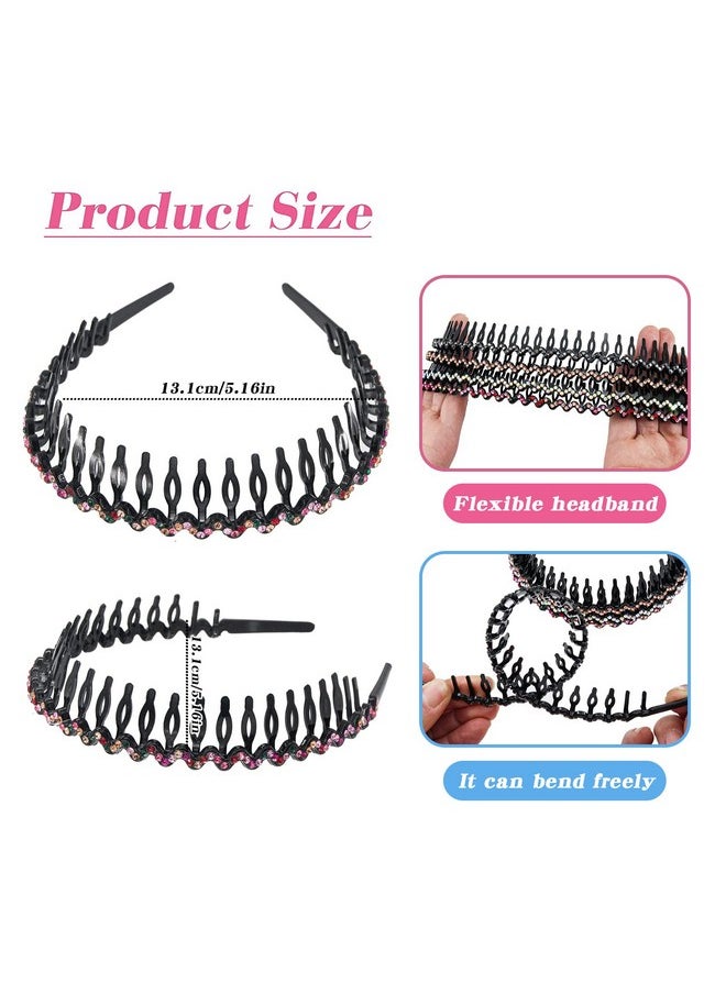 Rhinestone And Crystal Headbands For Women With Teeth Comb Nonslip Hard Plastic Headbands In Wave Shapepack Of 4 - pzsku/Z94AC51A5702374912EFAZ/45/_/1721025054/ff82d4ad-641d-48bf-9234-7ae691ff1a1d