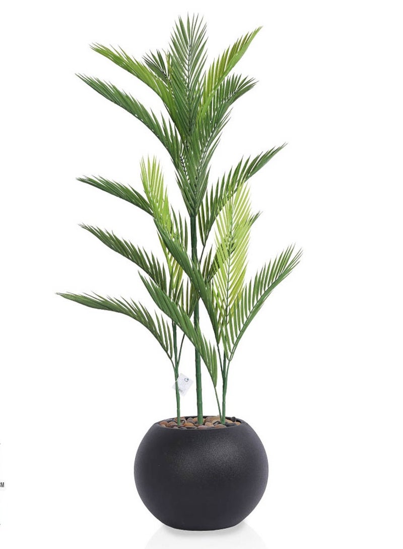 سي او أرماء شجرة صناعية بمركن زاوية  محاكاة شجرة الأريكا الخضراء بالشكل والملمس 115 سم - Image 2