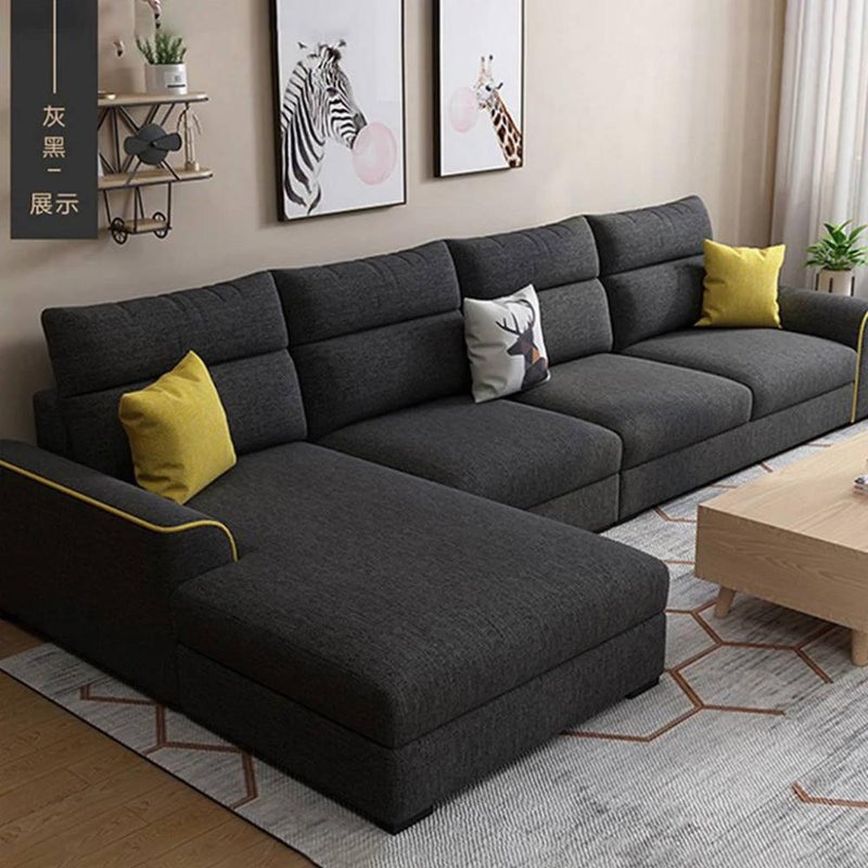 Betak Finnish wood and polyester corner sofa - grey - Image 1