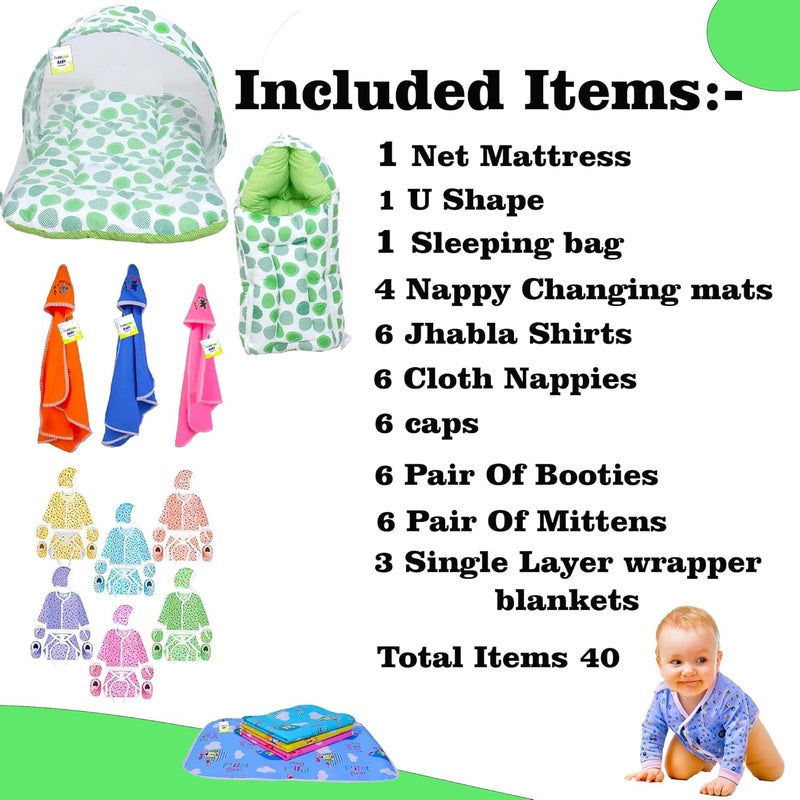 Toddylon 33 in 1 Baby Products All New Born Complete Daily Items | Gift Packs | Combos | Essentials Items | Hospital Kit | Baby Bed | Clothing Set (Multicolor, 0-6 Months) - Image 3