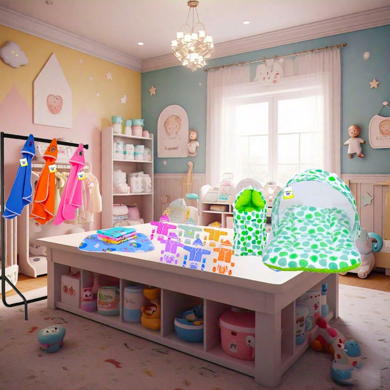 Toddylon 33 in 1 Baby Products All New Born Complete Daily Items | Gift Packs | Combos | Essentials Items | Hospital Kit | Baby Bed | Clothing Set (Multicolor, 0-6 Months) - Image 4