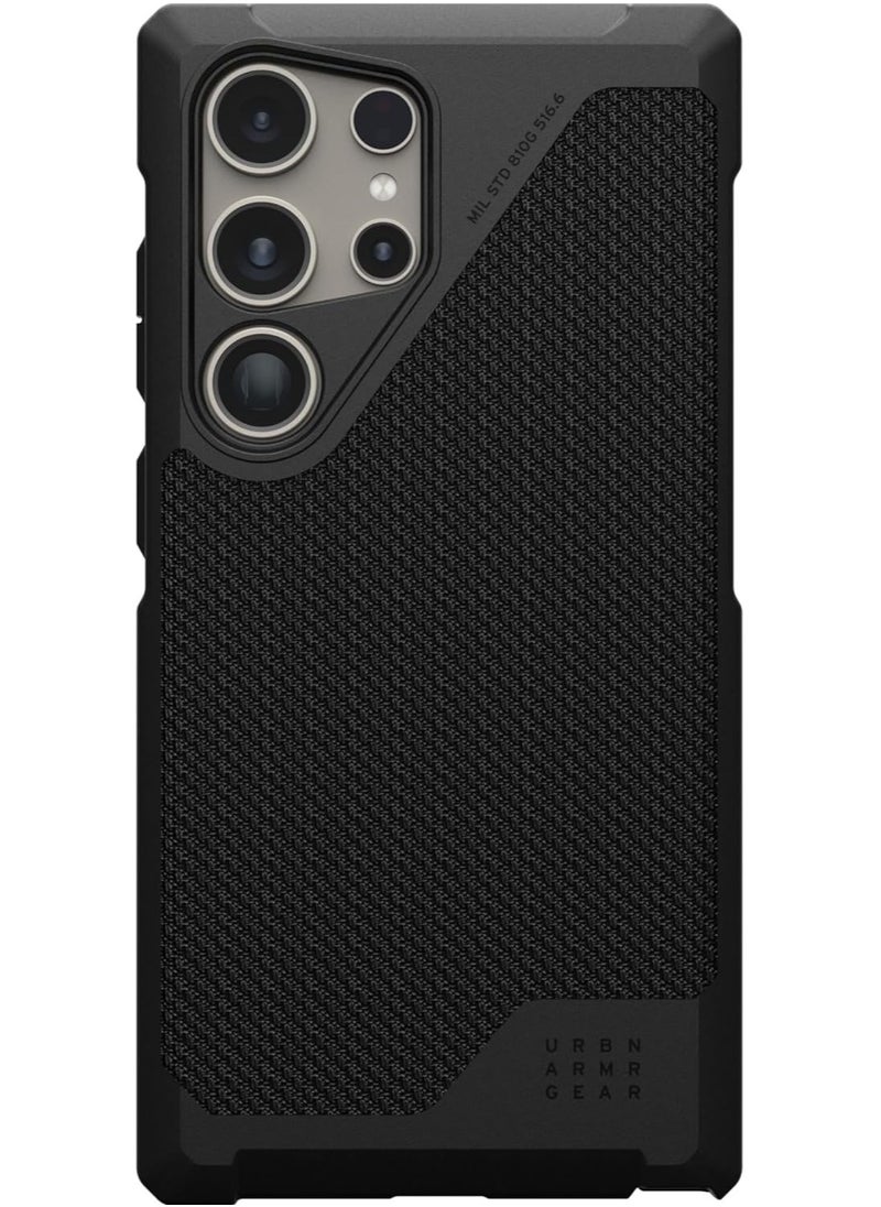 Urban Armor Gear - UAG Metropolis LT Pro [MagSafe] Samsung Galaxy S24 ULTRA Case Cover [18 Feet Drop Tested] - Kevlar Black - Image 1