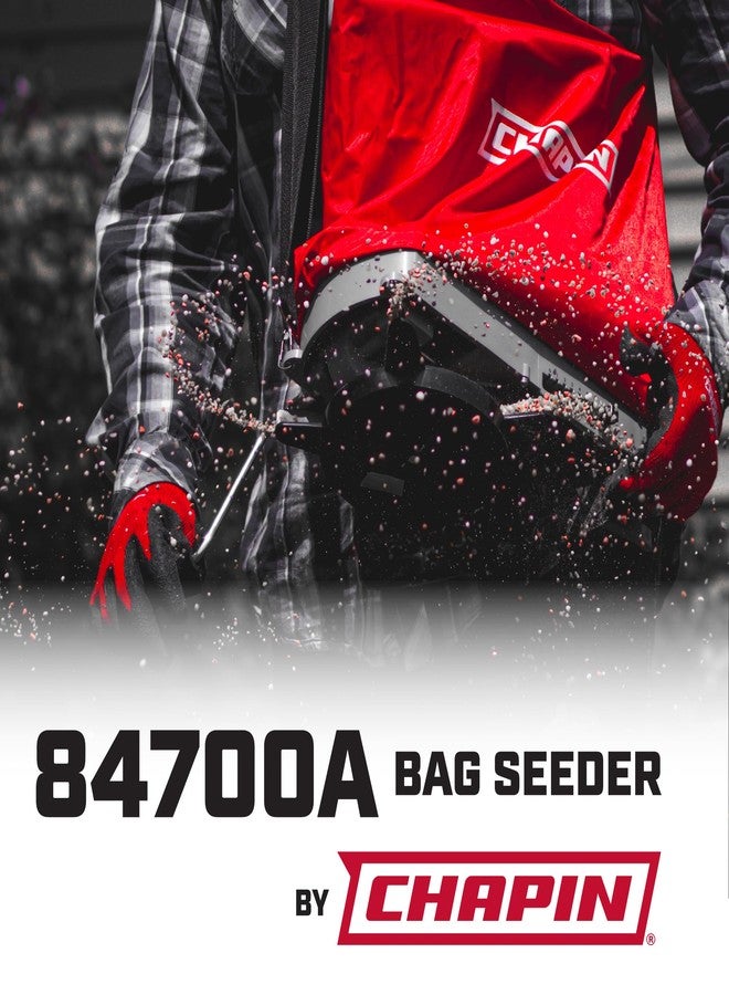 Chapin 84700A 25-Pound Professional Handheld Bag Seed spreader with Waterproof Bag, Enclosed Gears, Rear Baffle, Adjustable Shoulder Strap and Multiple Spread Options, Red, 1.0 Count - Image 2