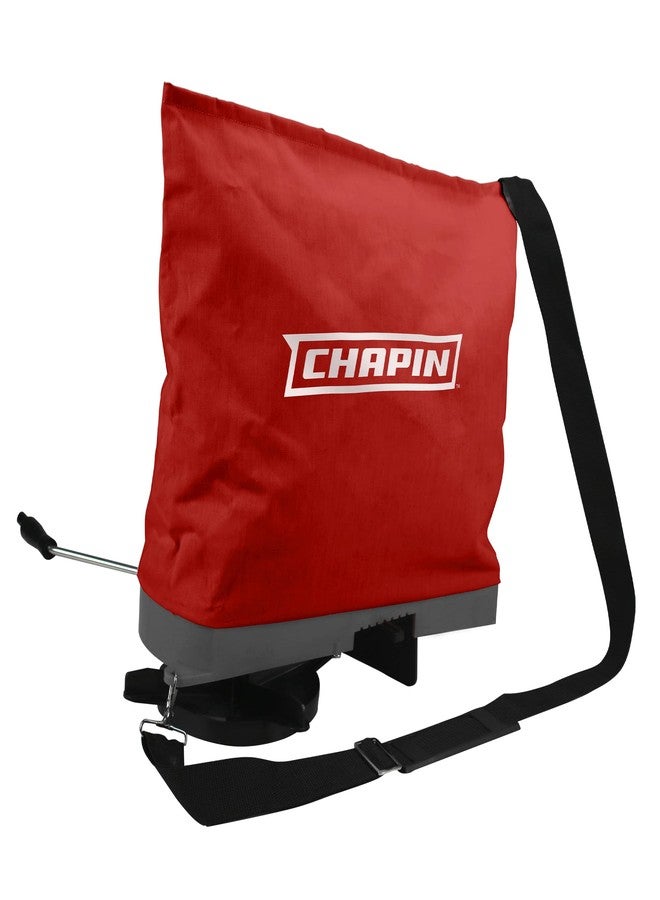 Chapin 84700A 25-Pound Professional Handheld Bag Seed spreader with Waterproof Bag, Enclosed Gears, Rear Baffle, Adjustable Shoulder Strap and Multiple Spread Options, Red, 1.0 Count - Image 1