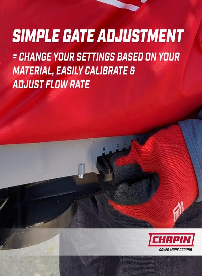 Chapin 84700A 25-Pound Professional Handheld Bag Seed spreader with Waterproof Bag, Enclosed Gears, Rear Baffle, Adjustable Shoulder Strap and Multiple Spread Options, Red, 1.0 Count - Image 3