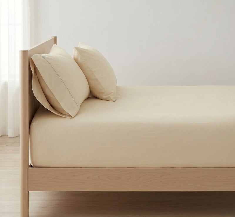Comfy Creamy Beige Fitted Bed Linen Set (3 Pieces) - 120 cm - Image 2