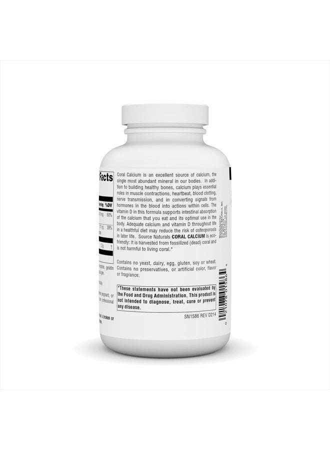 Source Naturals Coral Calcium 600mg, 240 Capsules - Image 3
