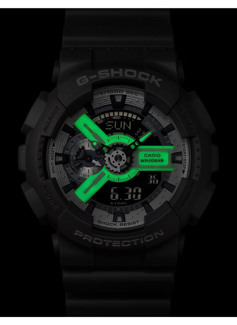 G-SHOCK - Analog-Digital Lumi Dial Resin Band Watch GA-110HD-8A - Image 1