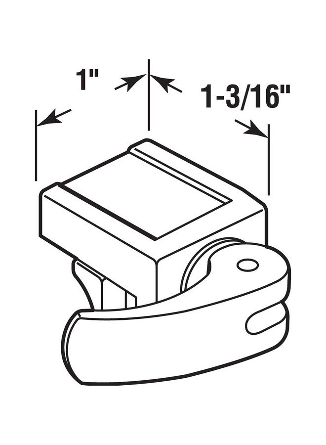 برايم-لاين قفل نافذة منزلق U 9809 من Prime-Line للنوافذ المصنوعة من الفينيل - تركيب سهل للحفاظ على النوافذ مغلقة بشكل آمن - مصنوع من مادة مصبوبة، أبيض (عبوتان) - Image 2