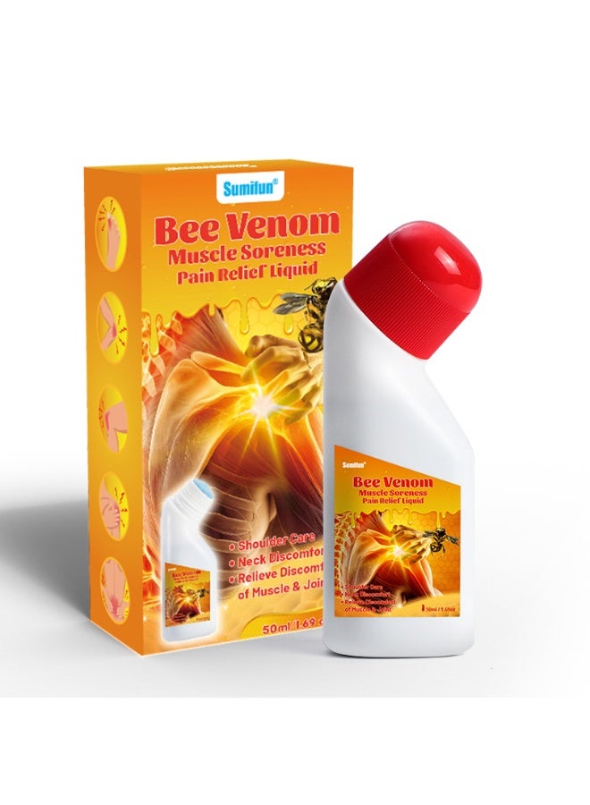 Sumifun Herbal Bee Venom Pain Relief Liquid for Muscle and Joint Care, Roll-On Massage Oil for Back Neck Shoulder Pain, Fast Absorbing Anti Inflammatory Relief for Daily and Sports Use - Image 1