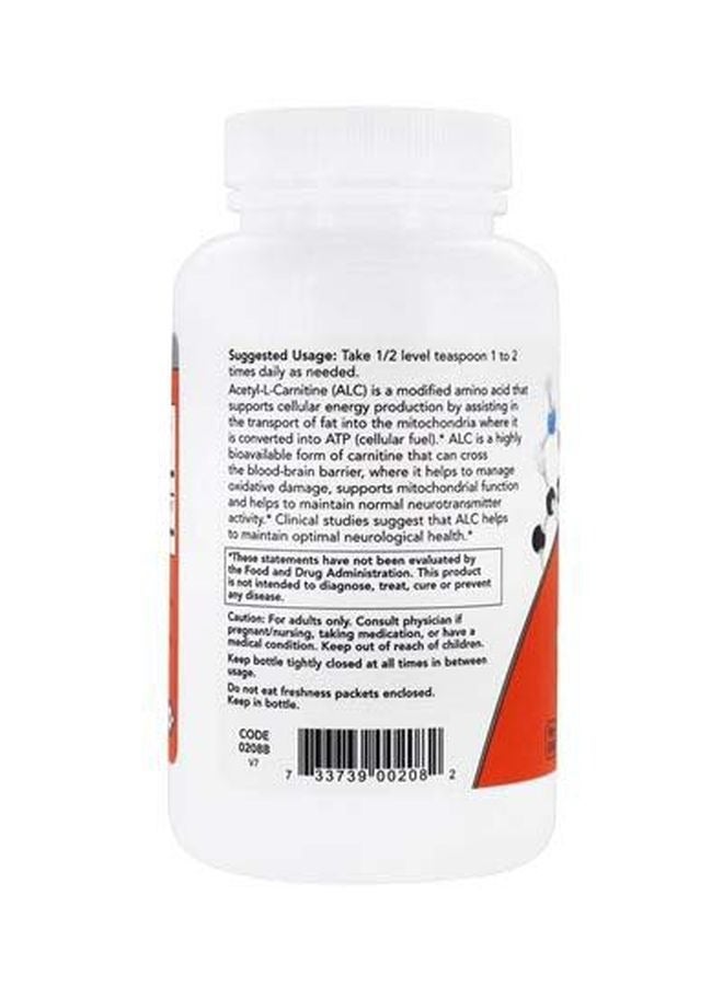 now Acetyl-L-Carnitine Pure Powder Dietary Supplement - Image 3