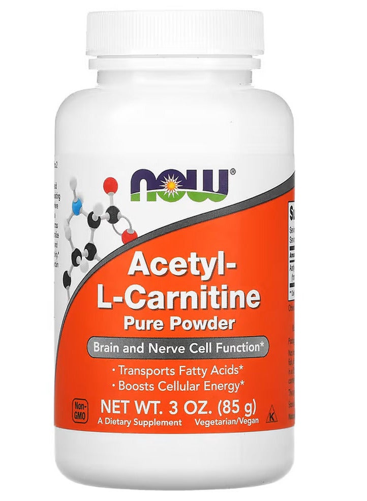 now Acetyl-L-Carnitine Pure Powder Dietary Supplement - Image 1