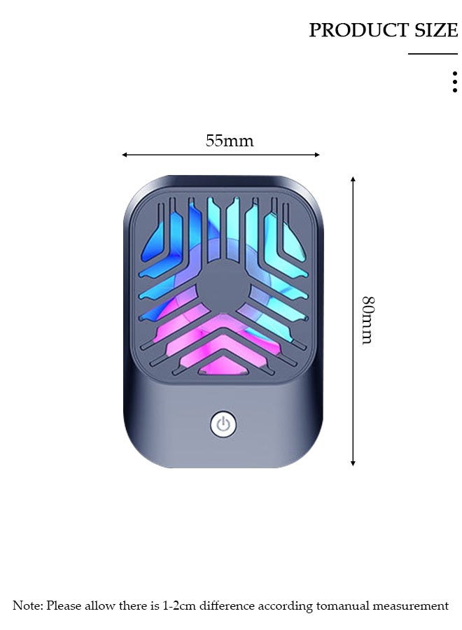 DUNISO Mobile Phone Radiator Cell Phone Cooler Portable Phone Radiator With RGB Light Mobile Phone Cooling Fans Rechargeable Cellphone Cooling Fan Accessories for Game Player Tiktok Outdoor - Image 2