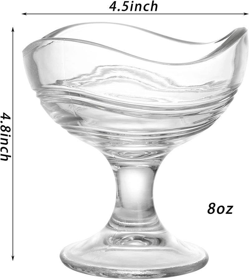 EZALLA European 160 ml Lotus Ice Cream Bowl Dessert Cup for Sundae SweetsSnacks Fruit Pudding Nuts or Dip Serving Bowls Lead Free and BPA Free Pack of 6 - Image 2