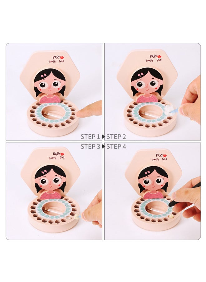 Generic Wooden Baby Teeth Replacement Teeth Storage Box Storage Box For Boys And Girls Umbilical Cord Fetal Hair Collection Commemorative Box-Color:Little Boy  - Image 5