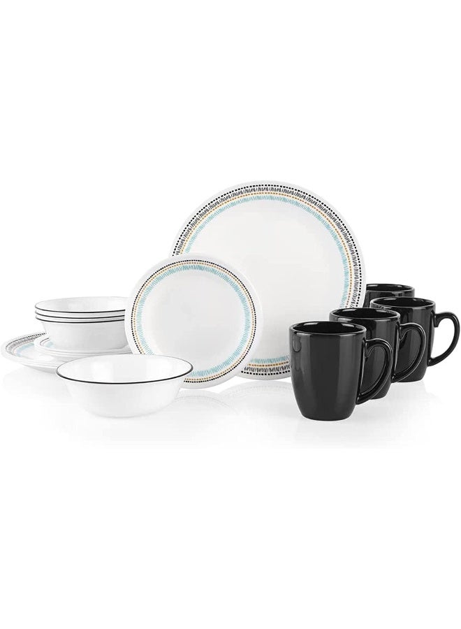 Corelle Paloma 16 Piece Dinnerware Set Service for 4 Multicolour - Image 1