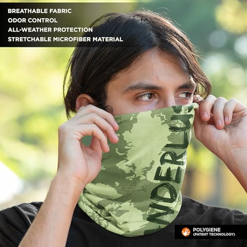 WANDERLOOMS Green-Wanderlust Unisex Bandana Mask to Cover Face & Head | Printed Headscarf for Hair | Multifunctional Bandana Scarf For Bike & Daily Commute | Scarf for Men & Women, Free Size - Image 5