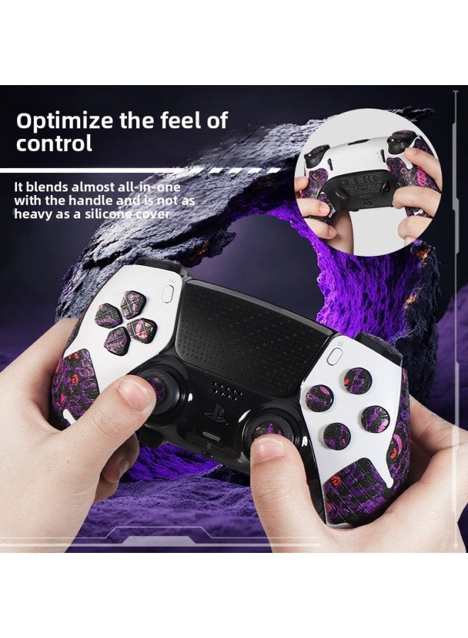 For Sony PS5 Elite Handle Anti-slip Sticker Personalized Printing All-inclusive Key Sweat-absorbent Protective Paper Film Edge Edition-Color:[button] Gengar Print Sticker - Image 3