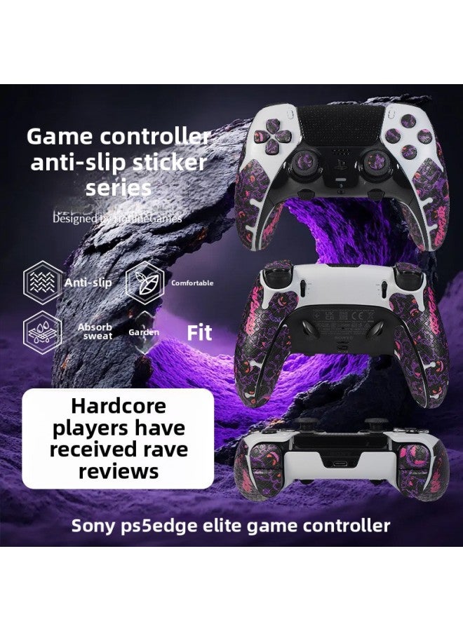 For Sony PS5 Elite Handle Anti-slip Sticker Personalized Printing All-inclusive Key Sweat-absorbent Protective Paper Film Edge Edition-Color:[button] Gengar Print Sticker - Image 5