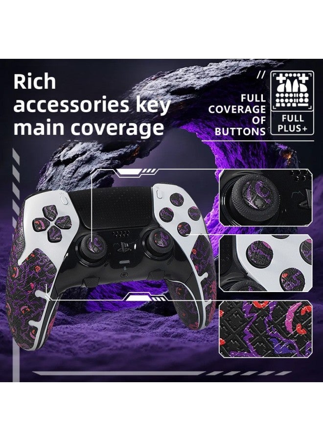 For Sony PS5 Elite Handle Anti-slip Sticker Personalized Printing All-inclusive Key Sweat-absorbent Protective Paper Film Edge Edition-Color:[button] Gengar Print Sticker - Image 2