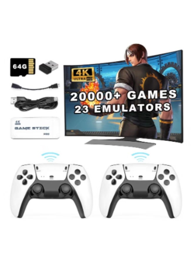 M15 Wireless Retro Game Console, Plug & Play Video Game Stick with 23 Simulators & 20000+ Classic Games, 4K High Definition HDMI Output, Dual 2.4G Wireless Controllers TV Gaming Perfect Gift for Game Lovers and Kids. - Image 1