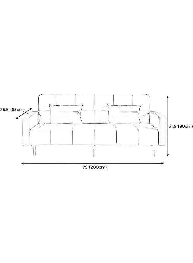 Comfynest كنبة كومفينست الانتقالية الحديثة ذات الظهر المنفصل بأذرع مربعة ومغطاة (خضراء) - Image 2