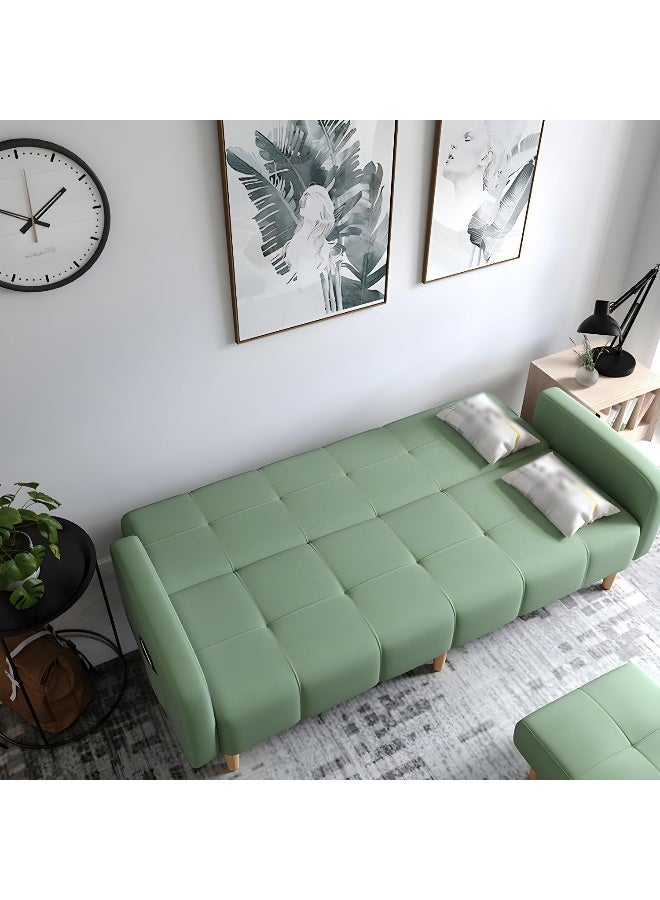 Comfynest كنبة كومفينست الانتقالية الحديثة ذات الظهر المنفصل بأذرع مربعة ومغطاة (خضراء) - Image 3